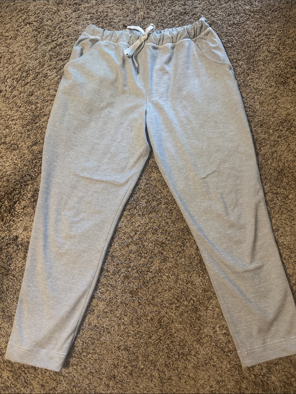 Scorpio Sol Light Gray pinstripe Women's Drawstring Joggers